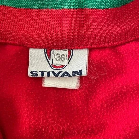 Vintage 90s Bulgaria Track Jacket Youth XL Red Green Spellout
